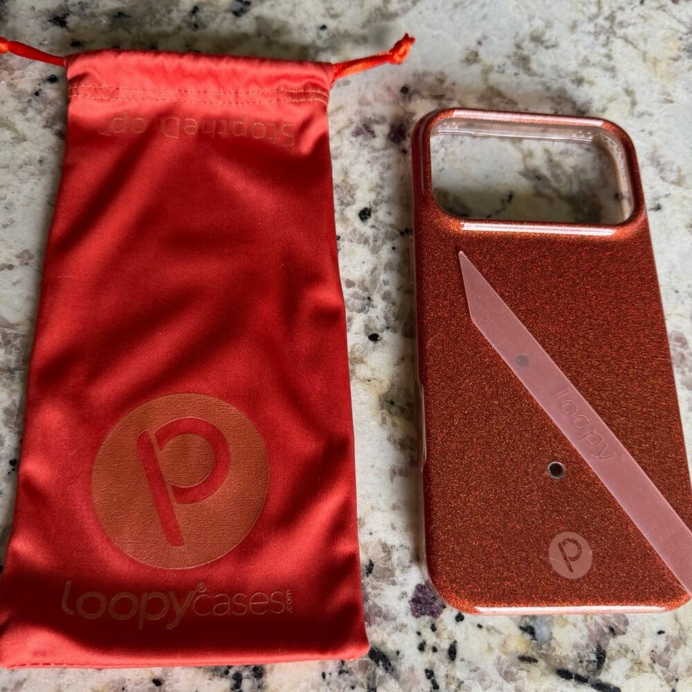 Loopy Cases Orange Shimmer iPhone Case